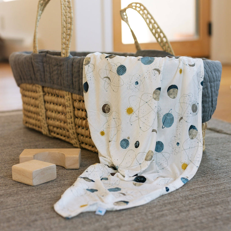 Stretch Knit Swaddle Blanket | Planets