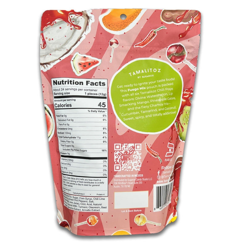 Fuego Mix Chilipops By Tamalitoz 12ct Case