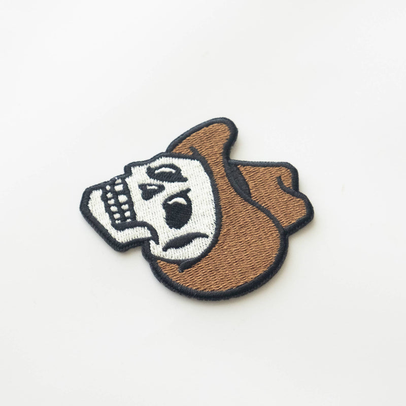 Cowboy Skull Embroidered Iron on Patch: Yes