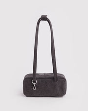 Small Denim Bowler Bag - Washed Black Denim