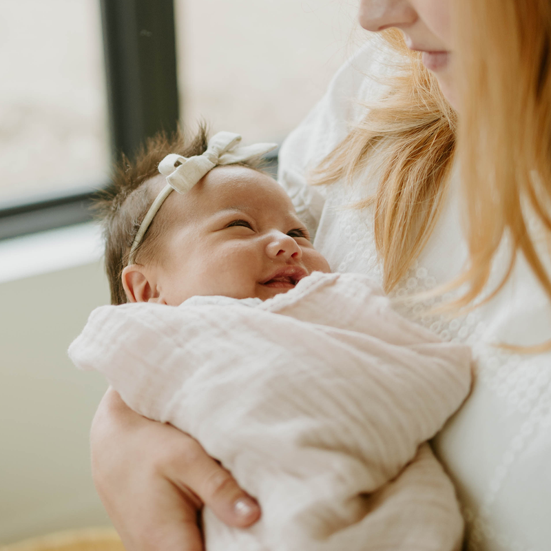 Organic Cotton Muslin Swaddle Blanket | Rosie