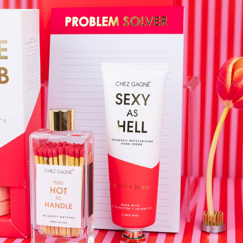 Too Hot To Handle - Glass Bottle Safety Matches - Red