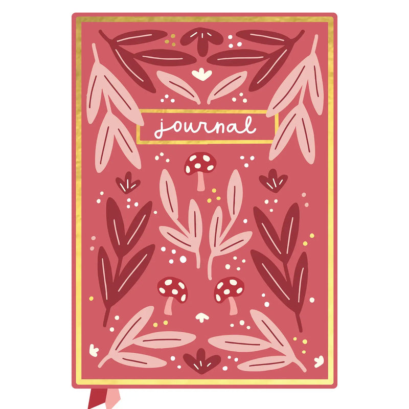 Red Mushrooms 5x7 Lined Softcover Book Journal