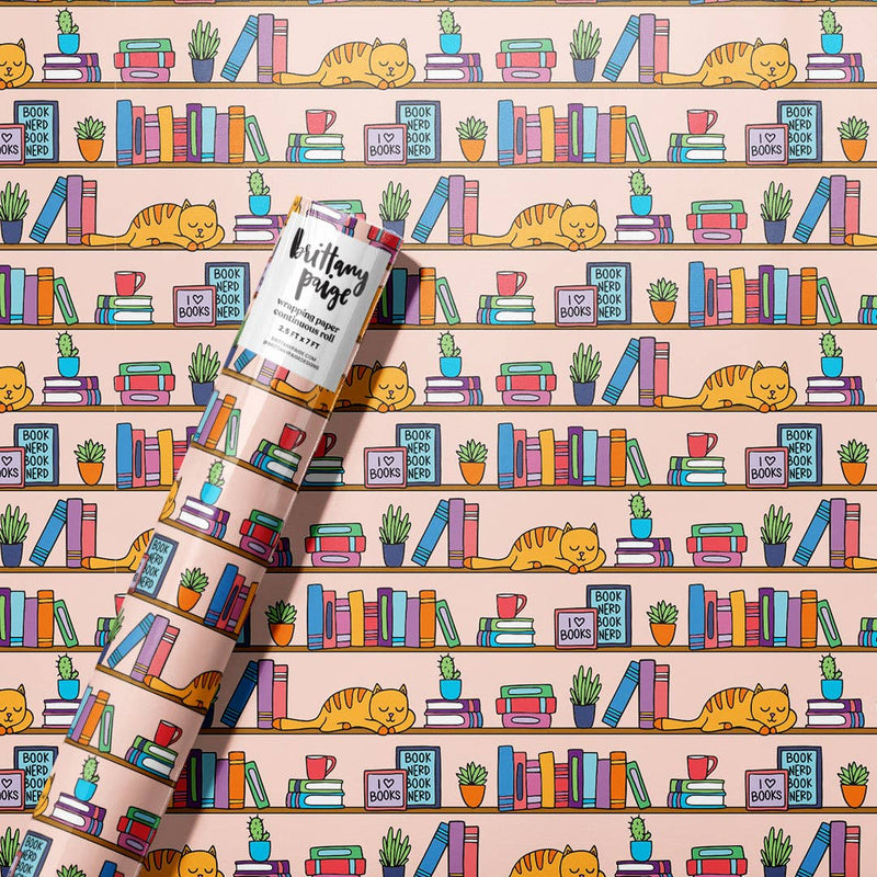 Book Store Reading Wrapping Paper Roll