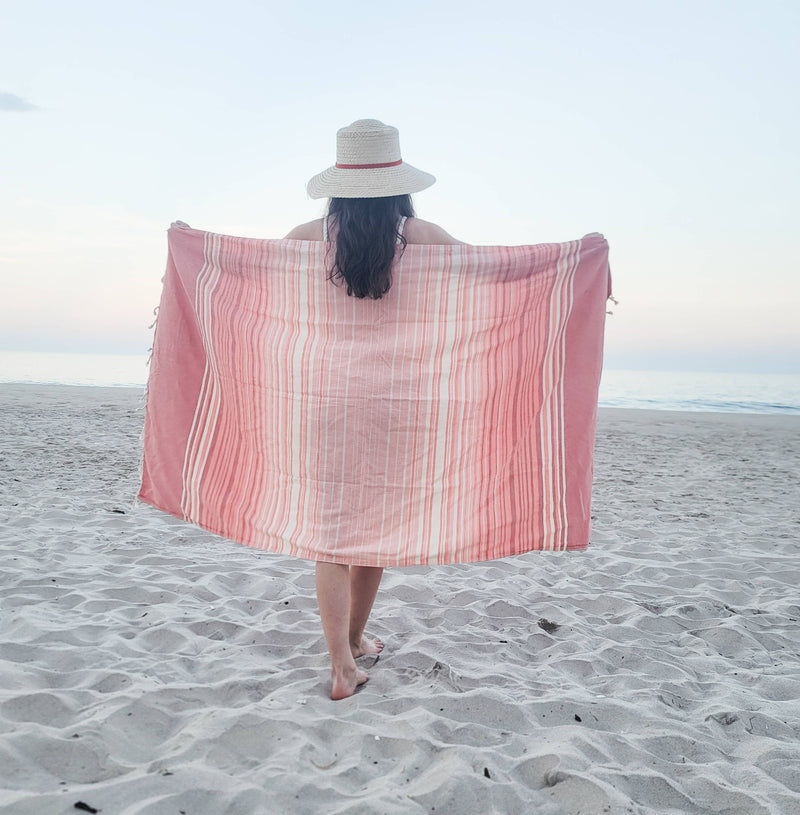Tegula Turkish Towel | Sand Free Beach Towel |Jacquard Woven: Green