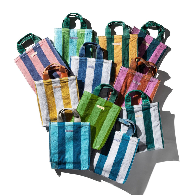 Covered Towel Document Bag: Green x Yellow