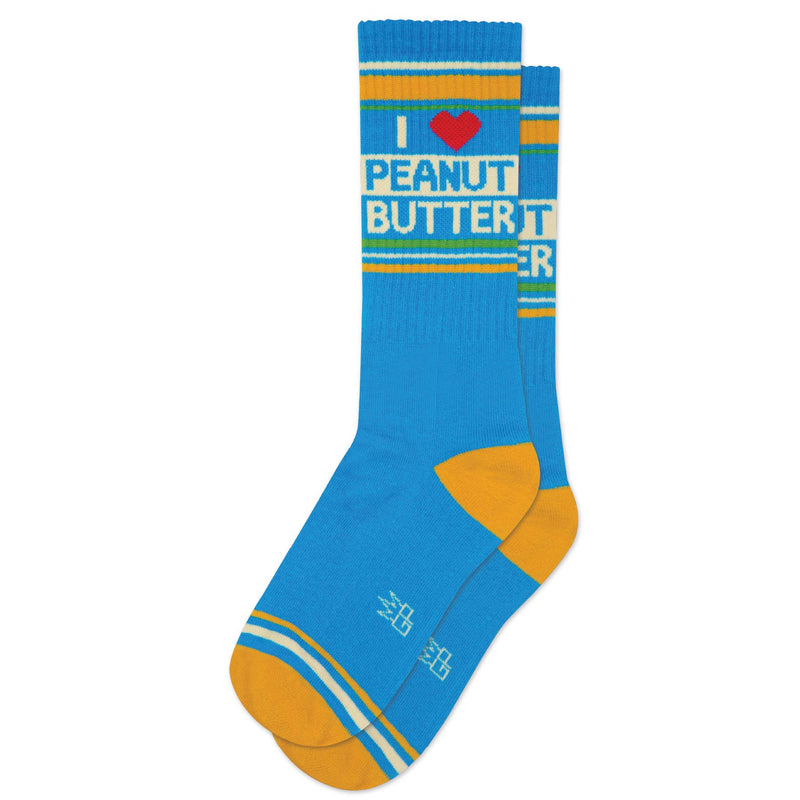 I ❤️ Peanut Butter Gym Crew Socks