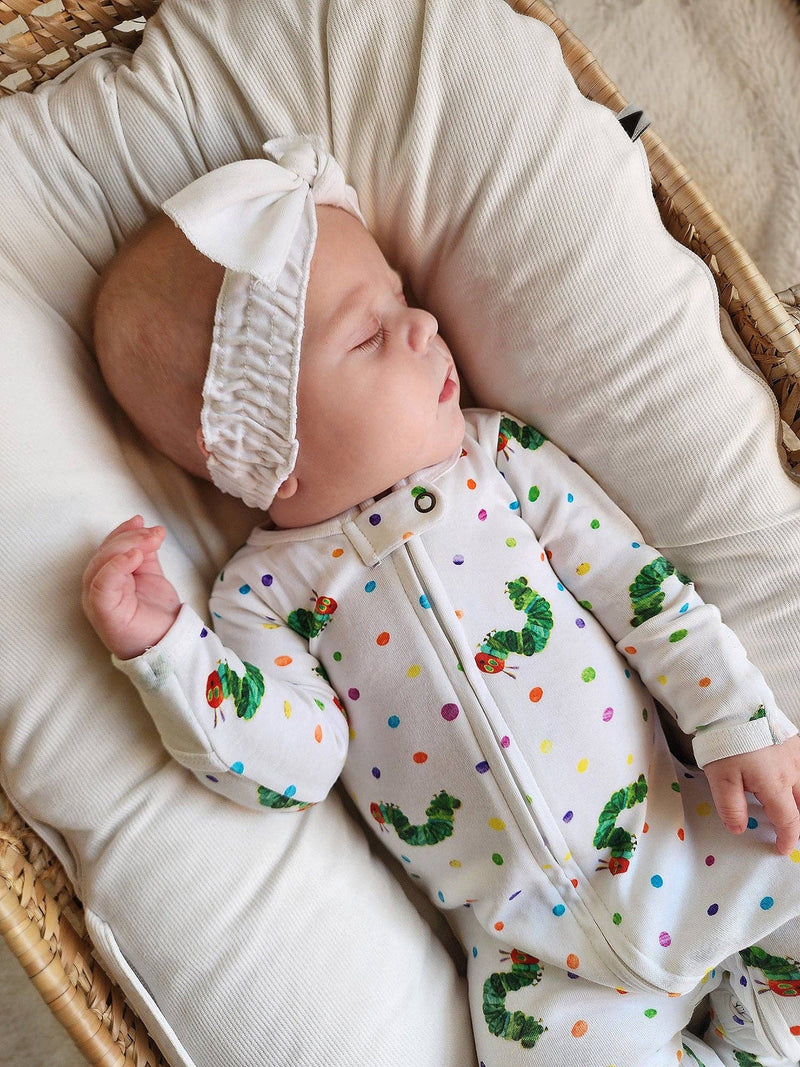 Caterpillar | Organic Zipper Footie: 3-6m