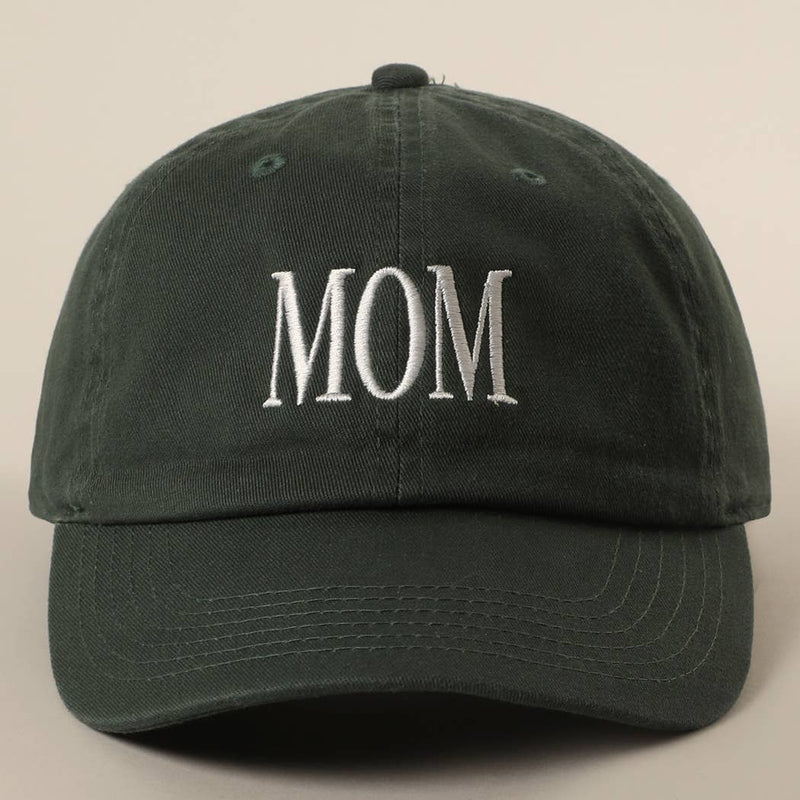 MOM Lettering Embroidery Baseball Cap: LILAC / One Size