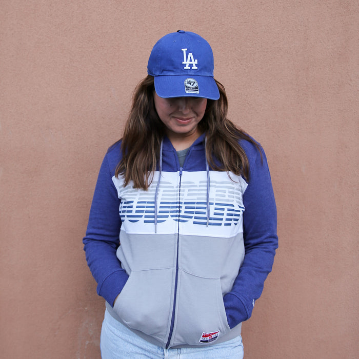 New Era Front Zip Hooded Los Angeles Dodgers Women's Sweatshirt - LOCAL FIXTURE