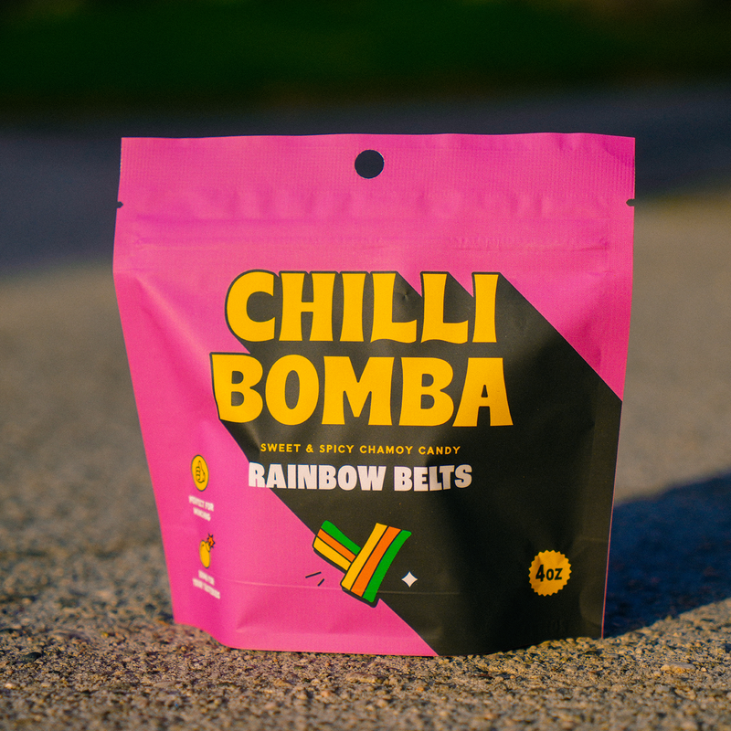 Chilli Bomba Rainbow Belts Chamoy Candy 4oz /12ct