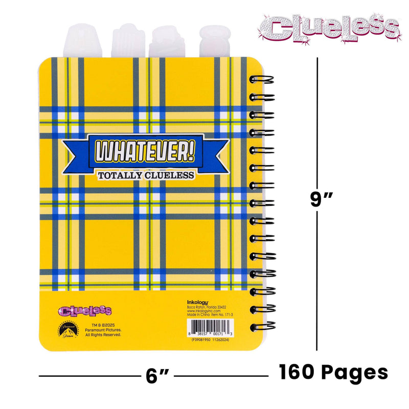 Clueless 4-Tab Spiral Notebook With 160 Dotted Sheets