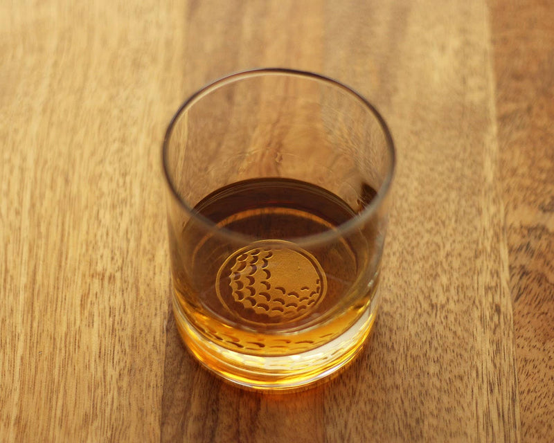 Bottom Golf Ball Whiskey Rocks Glass - Golfers Gifts