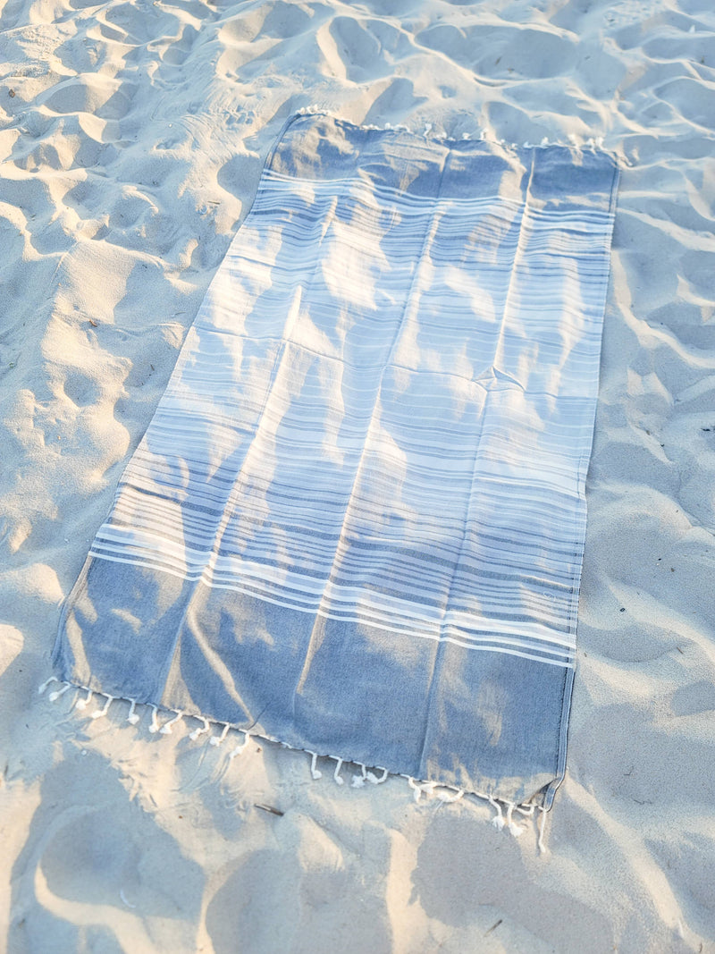 Tegula Turkish Towel | Sand Free Beach Towel |Jacquard Woven: Green