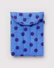 Puffy Laptop Sleeve 13/14 - Blue Polka Dot
