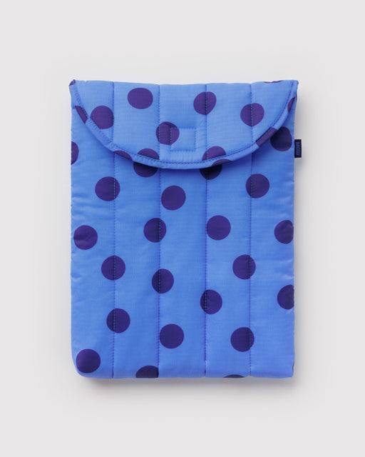 Puffy Laptop Sleeve 13/14 - Blue Polka Dot