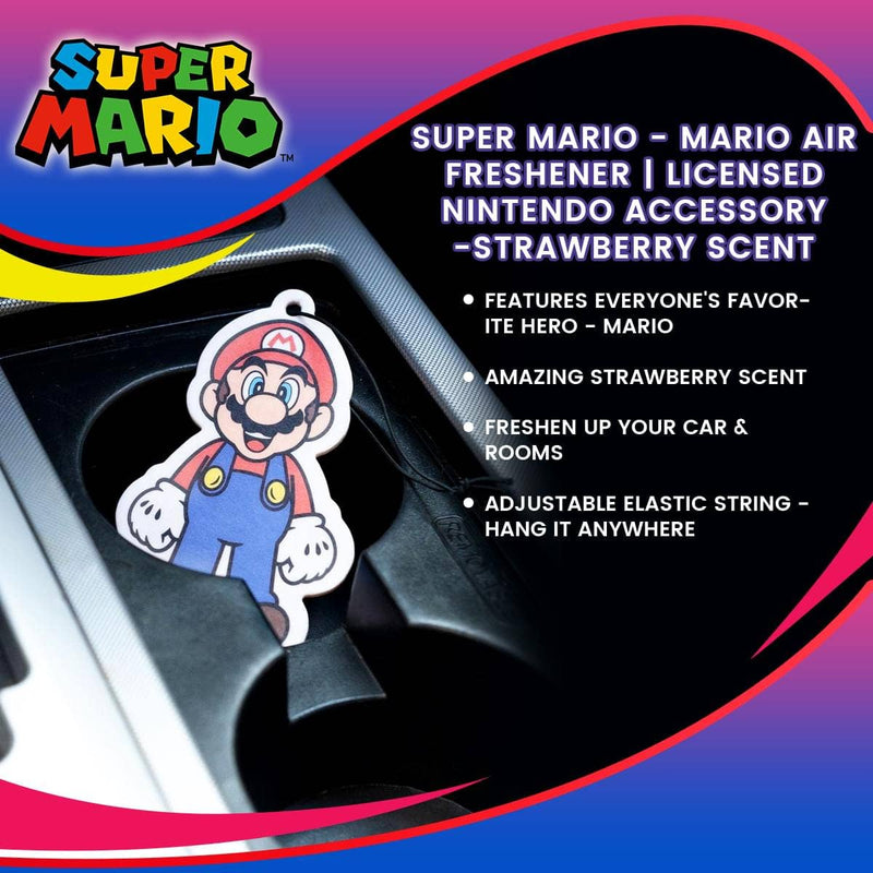 Super Mario Air Freshener Licensed Nintendo Strawberry