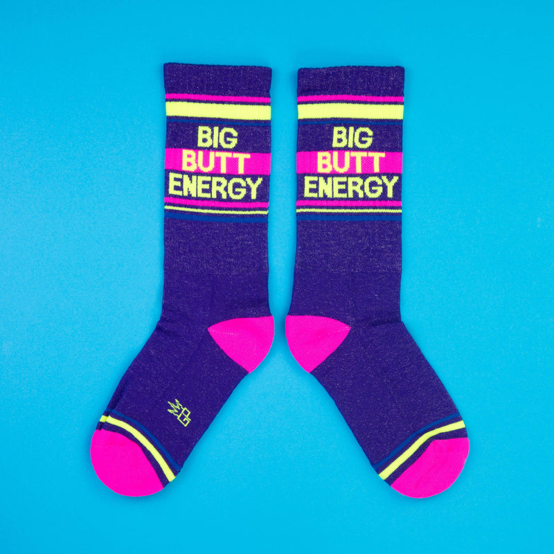 Big Butt Energy Gym Crew Socks - Funny Friend Gift
