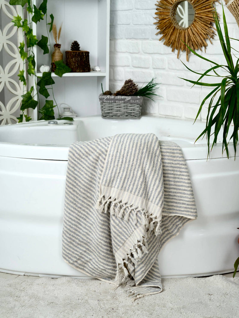 Handwoven Hand Towel |Bath Towel| Kitchen Towel | Oversized: Rainbow / Hand Towel