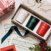 Christmas Chronicle Votive Candle Set styled for the holidays