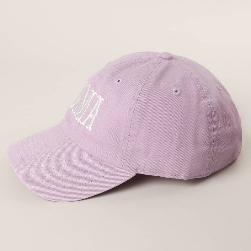 MAMA Typography Embroidered Baseball Cap: LILAC / One Size