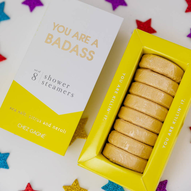 You Are A Badass - Aromatherapy Shower Steamers - Sea Salt, Citrus & Neroli - Set of 8