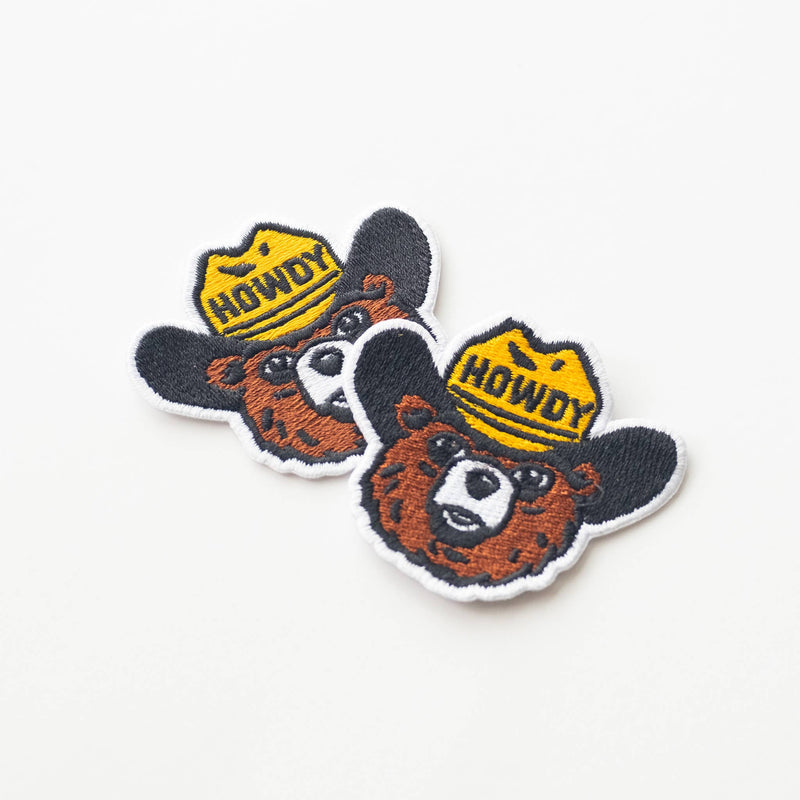 Howdy the Bear Embroidered Iron on Patch: Yes