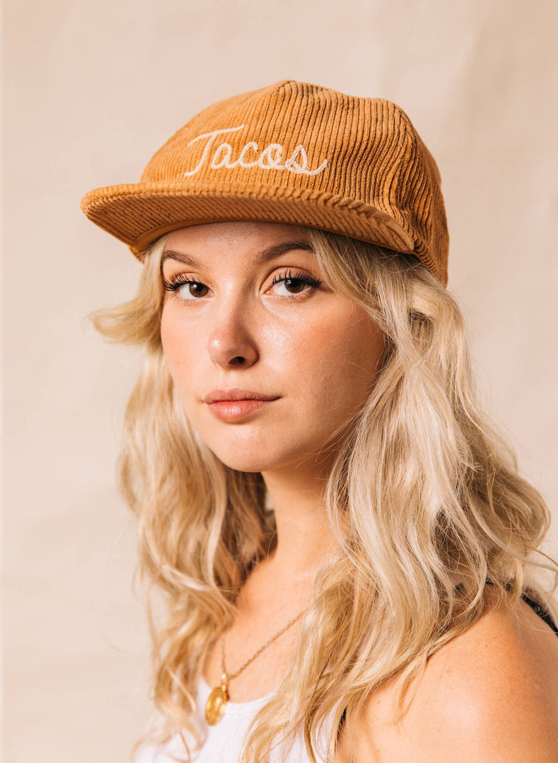 Tacos Chainstitch Rust Corduroy Hat, Western