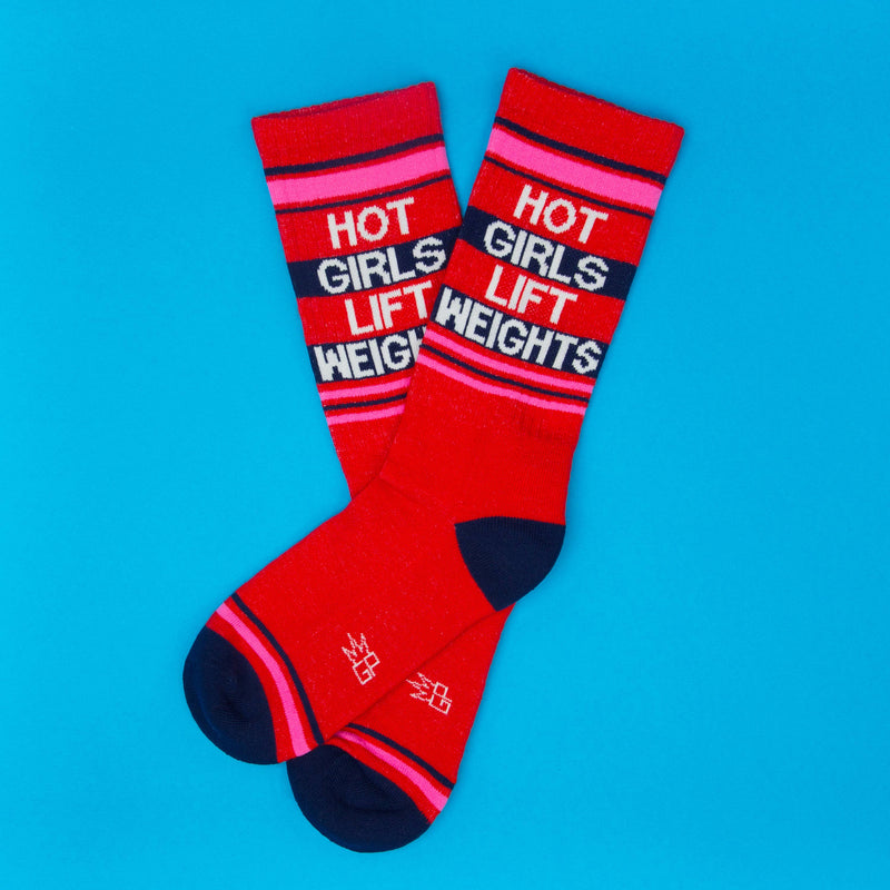 Hot Girls Lift Weights Gym Crew Socks