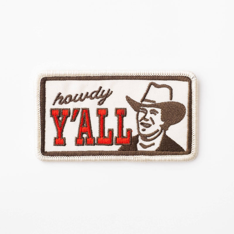 Howdy Y'all Embroidered Iron on Patch: Yes