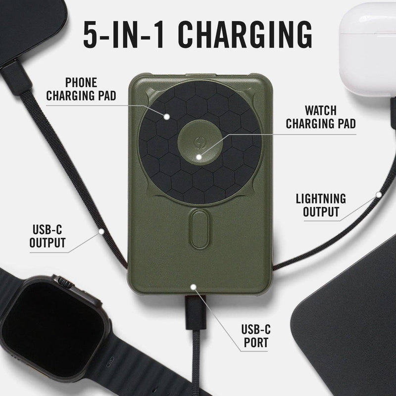 Ridge Power Bank - 10k mAh - Matte Olive: Matte Olive