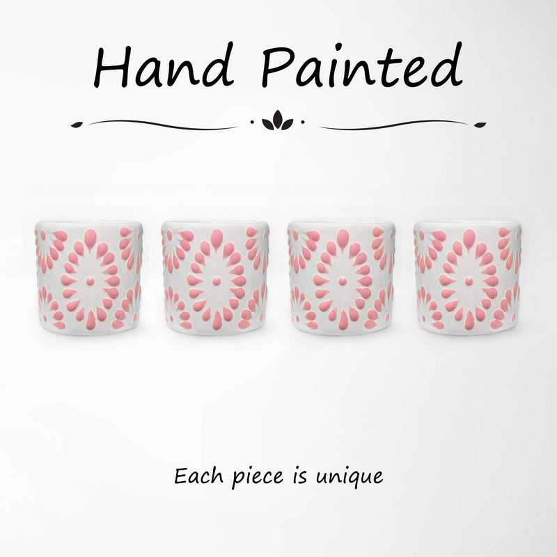 Talavera Shot Glass - White & Pink