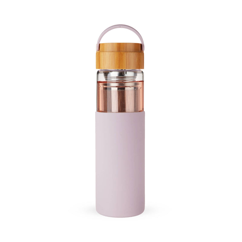 Dana™ Glass Travel Mug Infuser and Silicone Sleeve Lavender