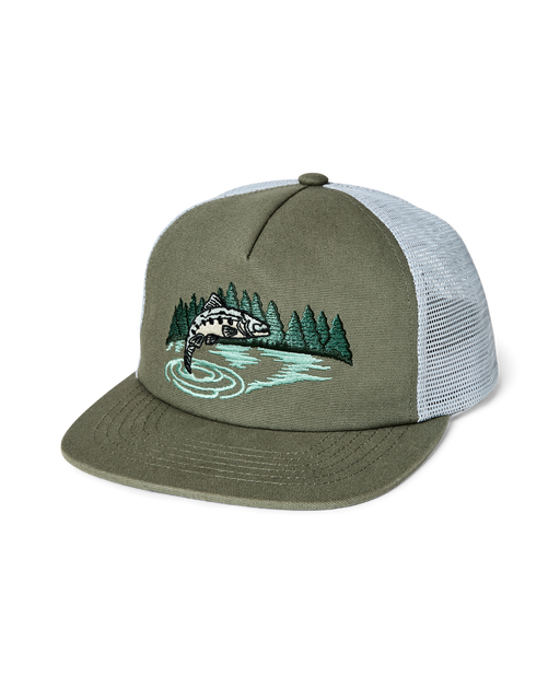 Filson Trout Trucker Mesh Cap in Dusty Pine