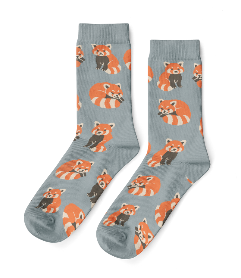 Red Panda - Small Crew Socks - NEW CURIO