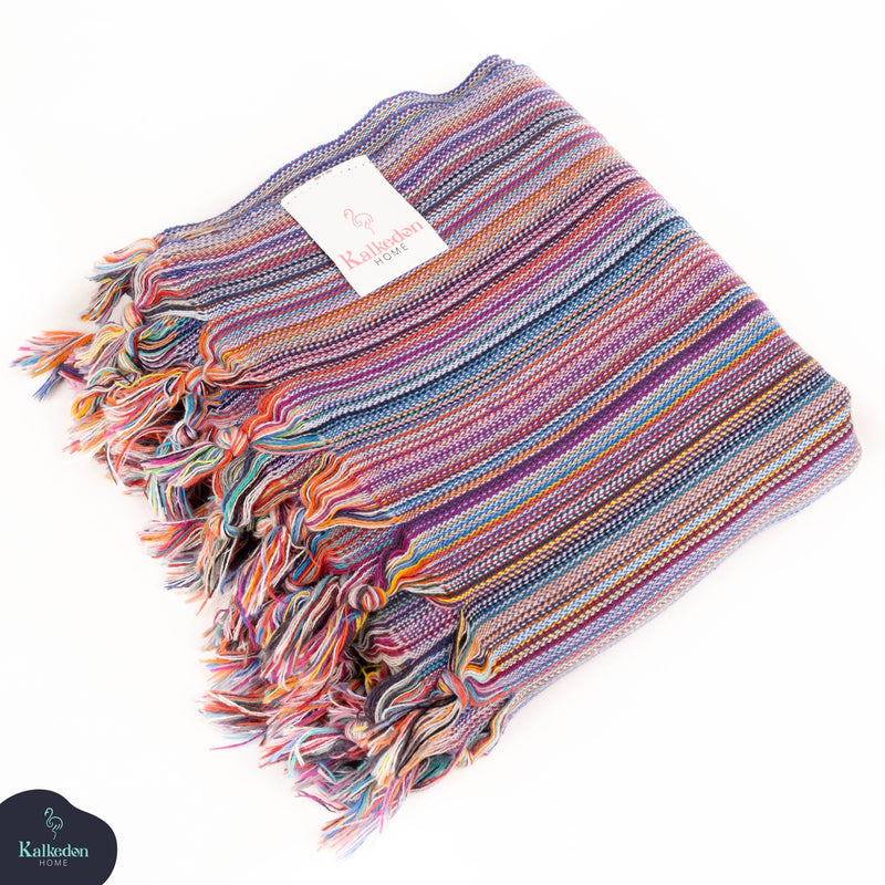 Rainbow Beach Towel | Turkish Towel | Sarong | Beach Wrap: Gray