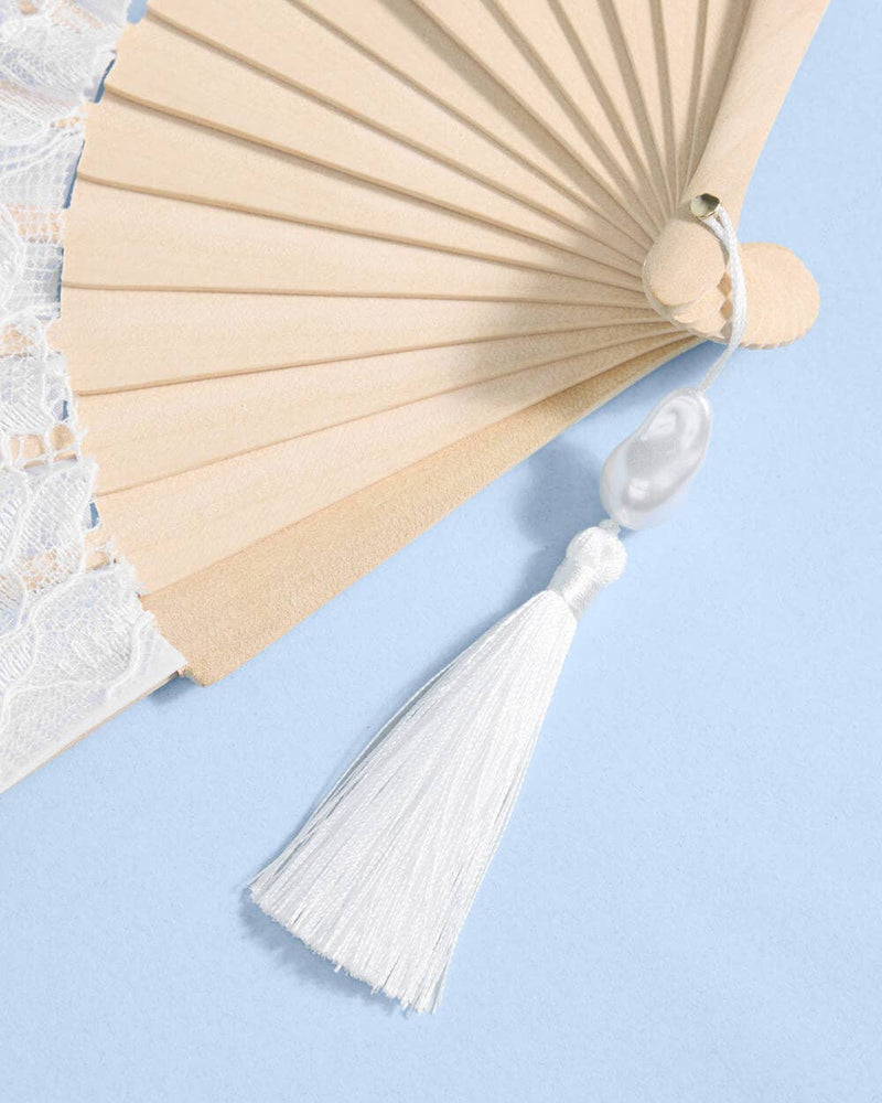 White Lace Bride to Be Folding Fan | Bridal Accessory