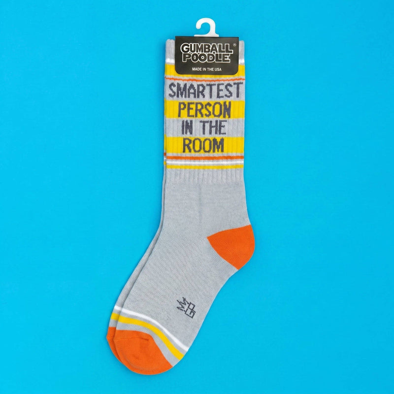 Smartest Person In The Room Gym Crew Socks