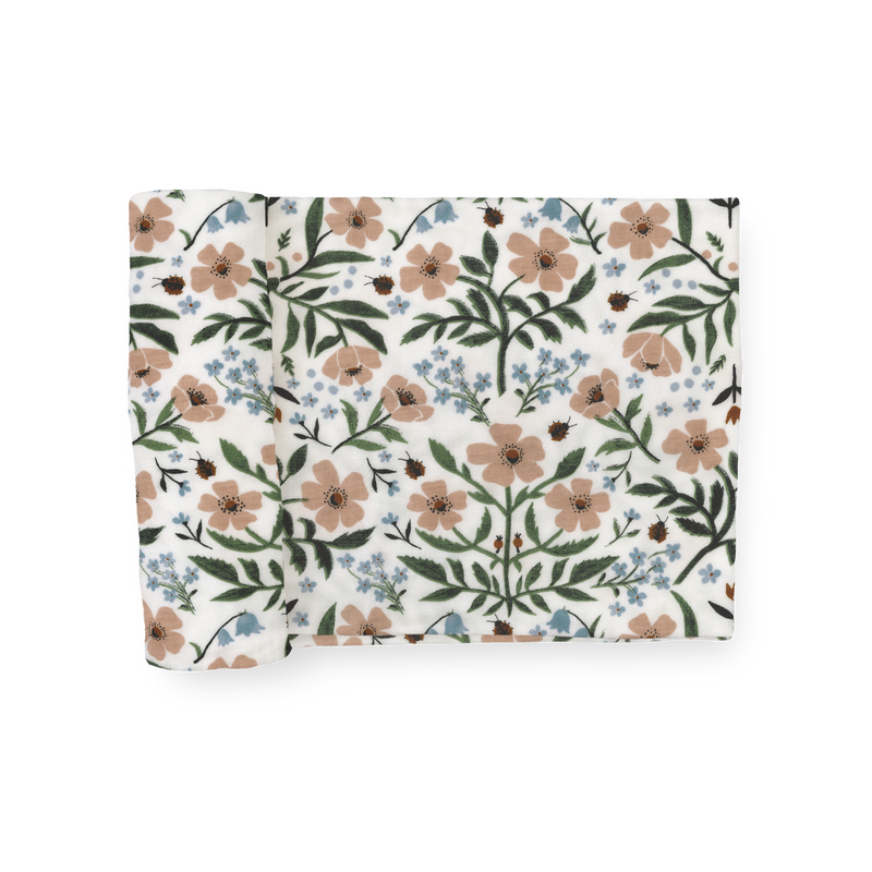 Stretch Knit Swaddle Blanket | Wild Rose