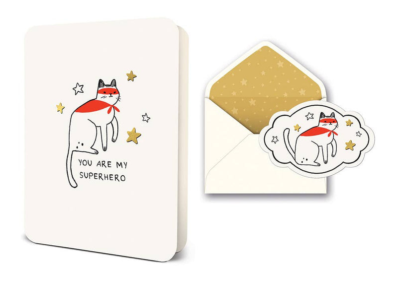 You Are My Superhero Deluxe Greeting Card