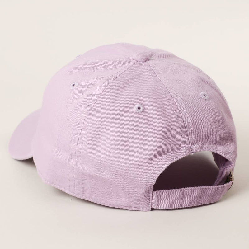 MAMA Typography Embroidered Baseball Cap: LILAC / One Size