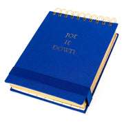 Cobalt Blue Fabric-Bound Notepad detail