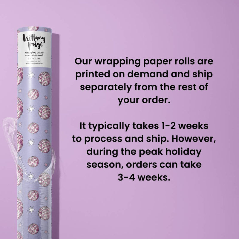 Vintage Birthday Cakes Wrapping Paper Roll
