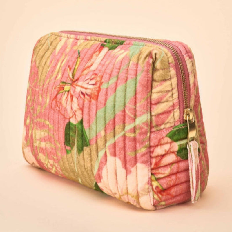 Quilted Washbag | Delicate Tropical, Candy
