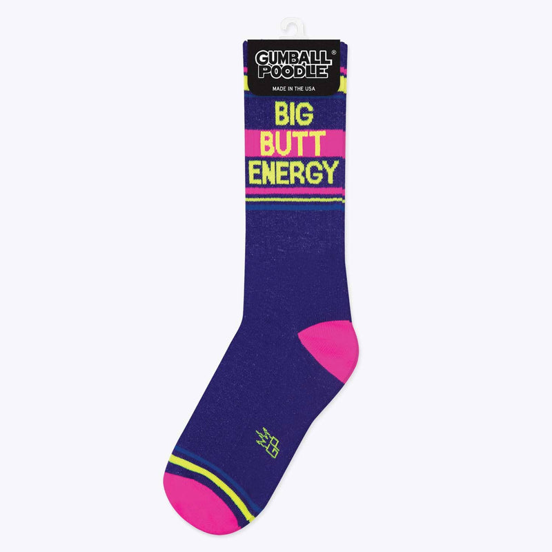 Big Butt Energy Gym Crew Socks - Funny Friend Gift