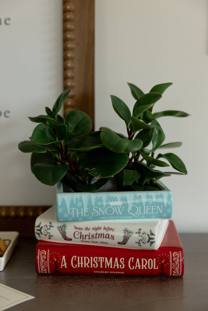 Stacked Book Planter, A Christmas Carol