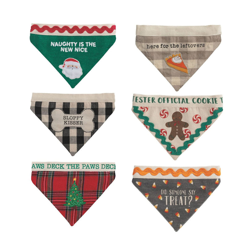MULTI HOLIDAY REVERSIBLE PET BANDANAS