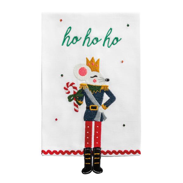 HOLIDAY DANGLE EMBROIDERY TOWEL
