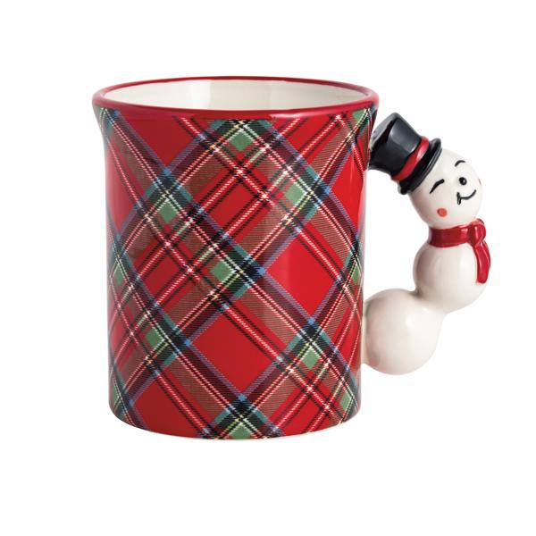 TARTAN FIGURAL HANDLE MUG