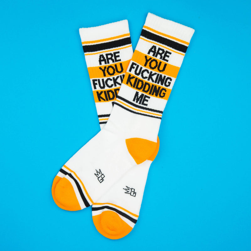 Are You Fucking Kidding Me Gym Crew Socks